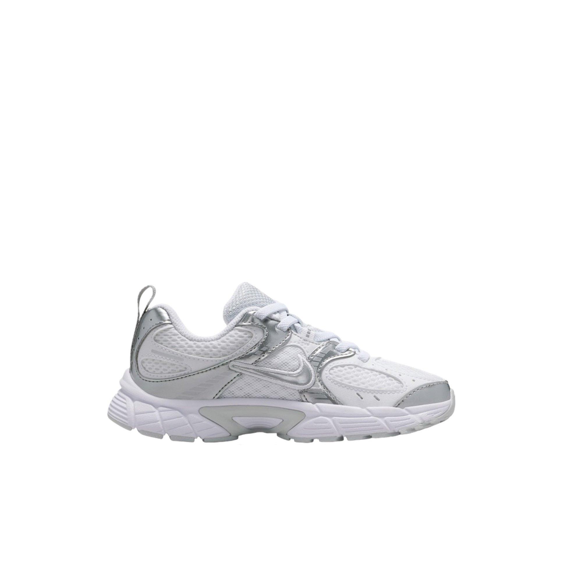 Nike V5 RNR "White/Pure Platinum/Metallic Silver" Preschool Girls' Shoe - WHITE